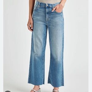 Oak & Fort Cropped Wide Leg Jeans